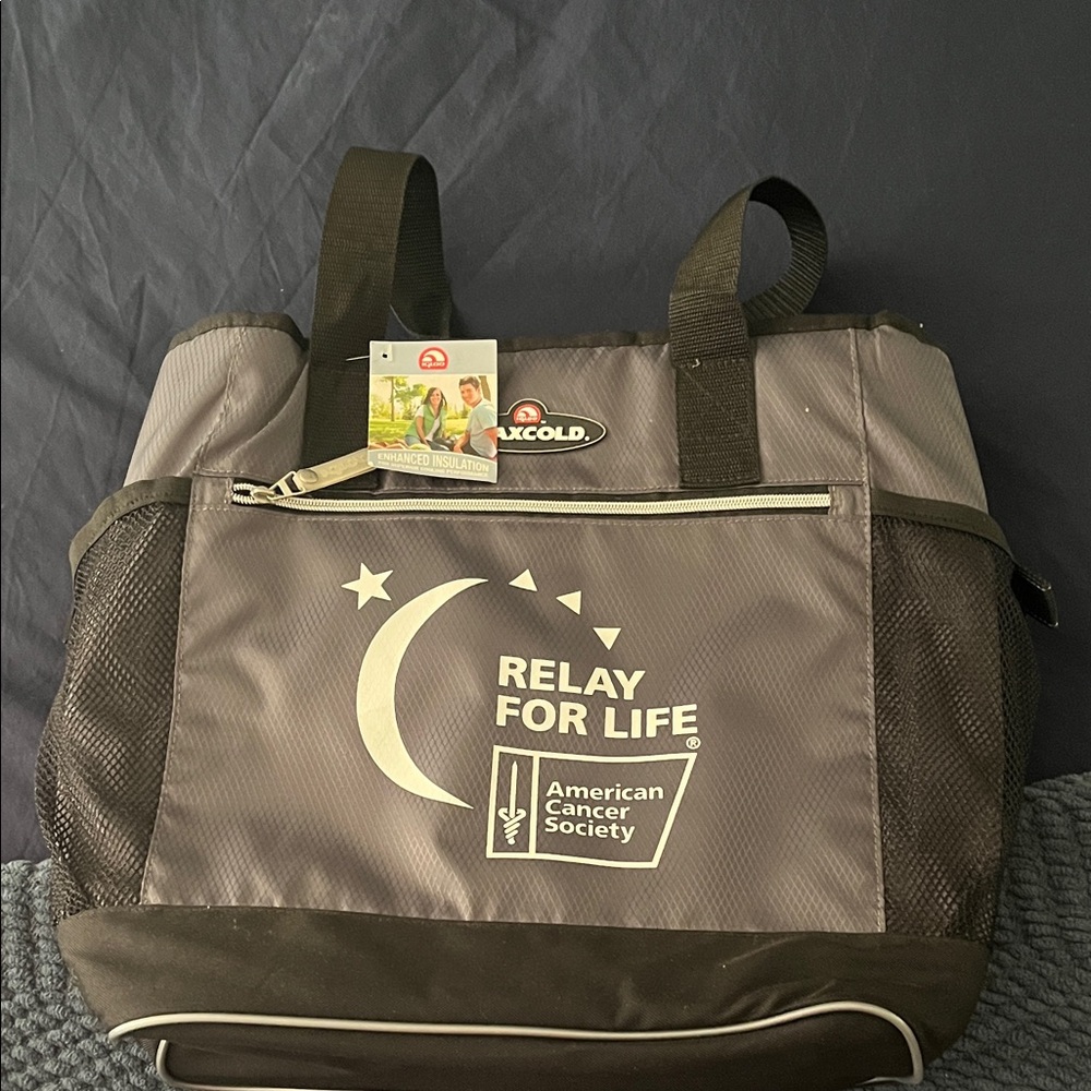 Gray Relay For Life Insulated Tote Bag